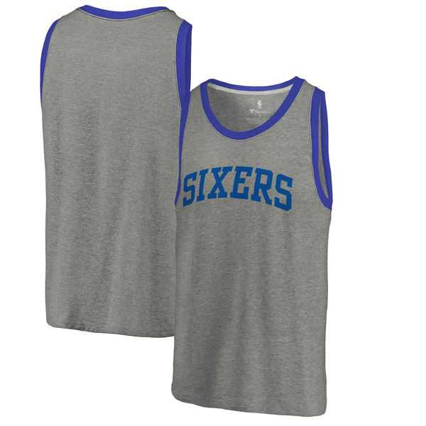 Philadelphia 76ers Fanatics Branded Wordmark Tri-Blend Tank Top - Heathered Gray,We sell and wholesale Philadelphia 76ers Fanatics Branded Wordmark Tri-Blend Tank Top - Heathered Gray on line form chian!